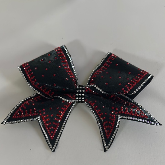 Black and Red Rhinestone Bow for Kids - Picture 1 of 5